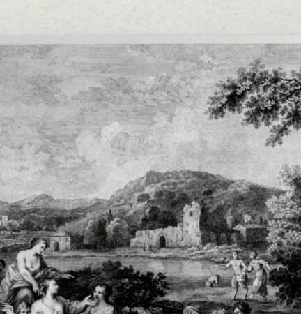 Rückseite von Landesbildstelle Rheinland [http://creativecommons.org/publicdomain/mark/1.0/] Landschaft mit Ruinen - , bh323403. Foto.