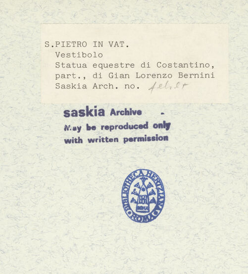 Rückseite von Bibliotheca Hertziana [https://www.deutsche-digitale-bibliothek.de/content/lizenzen/rv-fz/] Konstantin-Monument - Gesamtansicht, frontal, bh327422_recto. Foto: Wiedenhoeft, Ron.