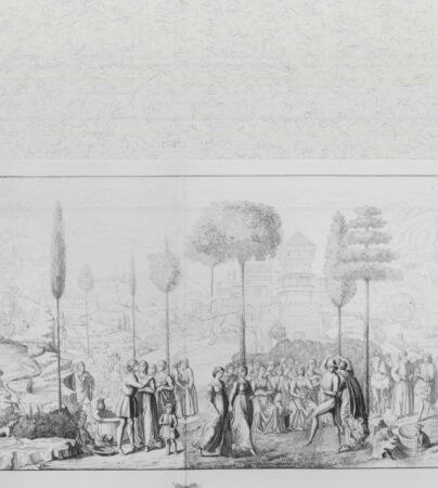 Rückseite von Landesbildstelle Rheinland [http://creativecommons.org/publicdomain/mark/1.0/] Die Hochzeit von Jakob und Rahel (Bl. XXX aus 'Pitture a fresco del Campo Santo di Pisa ..') - , bh331980. Foto.