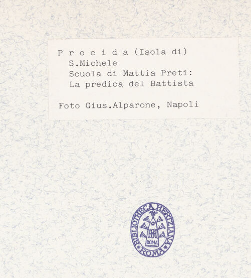 Rückseite von Alparone, Giuseppe (Napoli) [https://www.deutsche-digitale-bibliothek.de/content/lizenzen/rv-ez/] Johannes der Täufer predigt - Gesamtansicht, bh339089_recto. Foto.