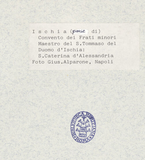 Rückseite von Alparone, Giuseppe (Napoli) [https://www.deutsche-digitale-bibliothek.de/content/lizenzen/rv-ez/] Polyptychon der Familie Davalos - Hl. Katharina von Alexandria, bh339092_recto. Foto: Alparone, Giuseppe.