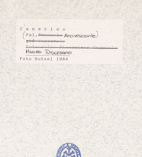 Rückseite von unbekannt [https://www.deutsche-digitale-bibliothek.de/content/lizenzen/rv-ez/] Palazzo Arcivescovile - Innenraum, bh340937_recto. Foto: Hutzel, Max.