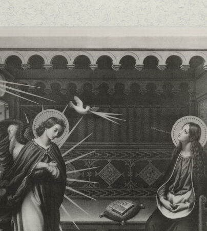 Rückseite von Landesbildstelle Rheinland [http://creativecommons.org/publicdomain/mark/1.0/] Die Verkündigung - , bh342671. Foto.