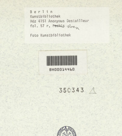 Rückseite von Kunstbibliothek [https://www.deutsche-digitale-bibliothek.de/content/lizenzen/rv-ez/] Codex Destailleur DConstantins-Bogen: Grundriss und Innengrundriss des Attikageschosses, sowie verschiedene Details - , bh350343_recto. Foto.