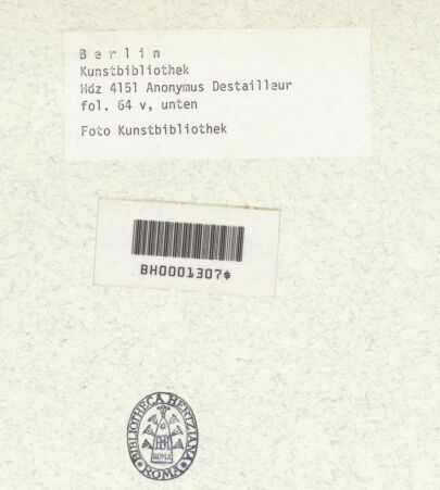Rückseite von Kunstbibliothek [https://www.deutsche-digitale-bibliothek.de/content/lizenzen/rv-ez/] Codex Destailleur DPorticus Octaviae: Kombination aus Innenansicht und Seitenaufriss des Bogens, Kannellierung einer Säule und Basenprofil - , bh350404_recto. Foto.