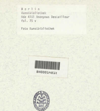 Rückseite von Kunstbibliothek [https://www.deutsche-digitale-bibliothek.de/content/lizenzen/rv-ez/] Codex Destailleur DS. Agnese: Grundriss und S. Costanza: Dach und Konsolgesims - , bh350422_recto. Foto.