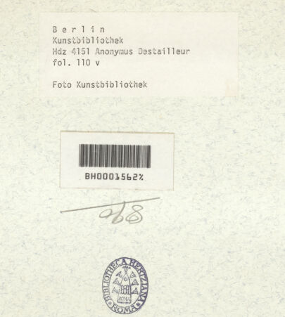 Rückseite von Kunstbibliothek [https://www.deutsche-digitale-bibliothek.de/content/lizenzen/rv-ez/] Codex Destailleur DArles: Forumstempel: Kapitellgrundriss und Postamentsprofil - , bh350432_recto. Foto.