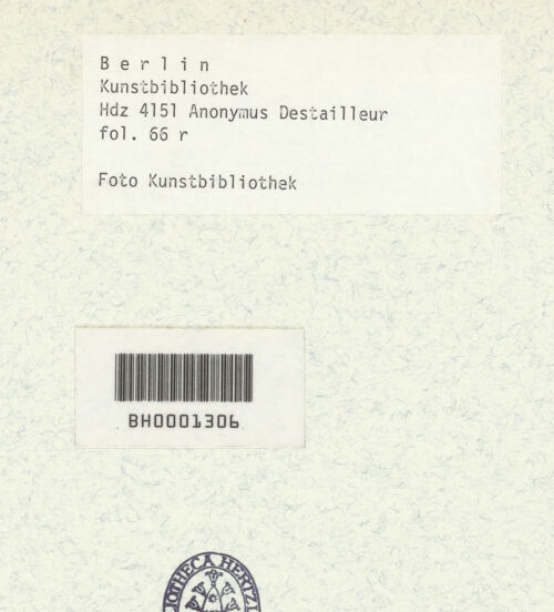 Rückseite von Kunstbibliothek [https://www.deutsche-digitale-bibliothek.de/content/lizenzen/rv-ez/] Codex Destailleur DPorta Maggiore: Grundriss, Querschnitt der Wasserleitungen - , bh350440_recto. Foto.