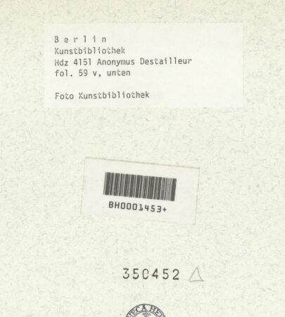 Rückseite von Kunstbibliothek [https://www.deutsche-digitale-bibliothek.de/content/lizenzen/rv-ez/] Codex Destailleur DArgentarier-Bogen: Hauptgebälk im Polsterfries, Profile von Rahmen und Sockelabschlussgesims - , bh350452_recto. Foto.