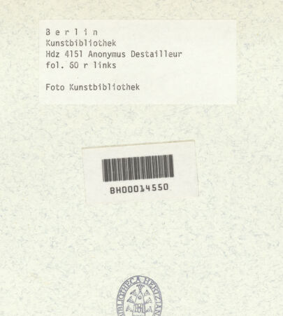 Rückseite von Kunstbibliothek [https://www.deutsche-digitale-bibliothek.de/content/lizenzen/rv-ez/] Codex Destailleur DKopie nach 59 r unten - , bh350462_recto. Foto.