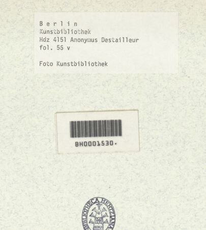 Rückseite von Kunstbibliothek [https://www.deutsche-digitale-bibliothek.de/content/lizenzen/rv-ez/] Codex Destailleur DSeptimus-Severus-Bogen: Kämpfergesims und Basis mit Maßen - , bh350465_recto. Foto.