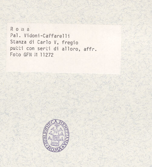 Rückseite von ICCD [https://www.deutsche-digitale-bibliothek.de/content/lizenzen/rv-ez/] Santa Maria del PopoloCappella Chigi - Blick aus dem Eingangsbogen der Kapelle in die Kuppel, bh357327_recto. Foto.