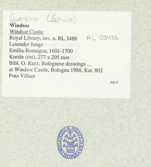 Rückseite von Villani [https://www.deutsche-digitale-bibliothek.de/content/lizenzen/rv-ez/] Lesender Junge - , bh358028_recto. Foto.