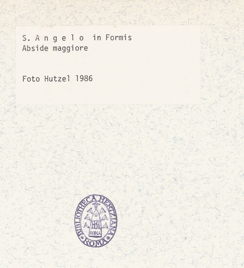 Rückseite von unbekannt [https://www.deutsche-digitale-bibliothek.de/content/lizenzen/rv-ez/] Sant'Angelo in FormisOstfassade (Apsiden) - Hauptapsis, von Osten, bh361126_recto. Foto: Hutzel, Max.