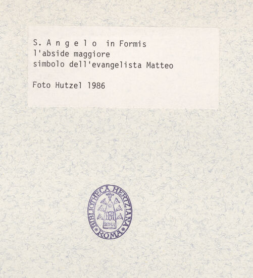 Rückseite von unbekannt [https://www.deutsche-digitale-bibliothek.de/content/lizenzen/rv-ez/] Majestas Domini mit Evangelistensymbolen, Erzengeln, Stifter und HeiligemApsiskalotte: Thronender Christus, umgeben von Evangelistensymbolen - Detail: rechter Engel, bh361137_recto. Foto: Hutzel, Max.