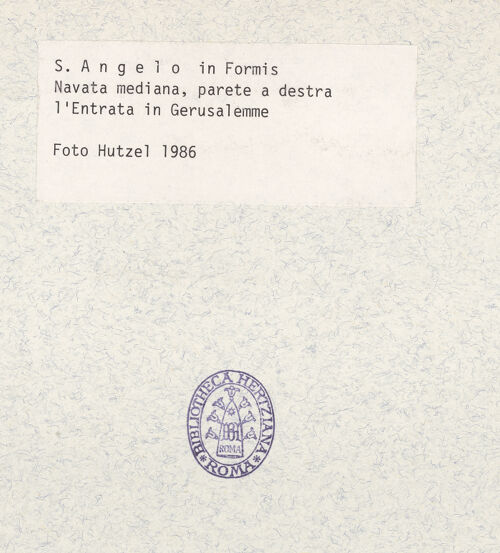 Rückseite von Getty Research Institute? [https://www.deutsche-digitale-bibliothek.de/content/lizenzen/rv-ez/] Szenen aus dem Neuen Testament und ProphetenSüdwand: Szenen aus dem Leben Christi und ProphetenUnteres Register: Lehrtätigkeit Christi und Beginn der PassionEinzug in Jerusalem - Gesamtansicht, bh361144_recto. Foto: Hutzel, Max.