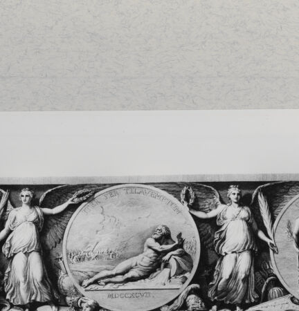 Rückseite von Musei Capitolini [http://creativecommons.org/publicdomain/mark/1.0/] Fasti di NapoleoneBlatt 33: Drei Gedenk-Medaillons: Proklamation der Zisalpinischen Republik, Überquerung des Tagliamento und Einnahme von Triest; Fest des Bundes - , bh366248. Foto.