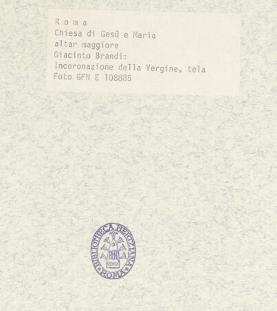 Rückseite von ICCD [https://www.deutsche-digitale-bibliothek.de/content/lizenzen/rv-ez/] Marienkrönung - , bh367166_recto. Foto.