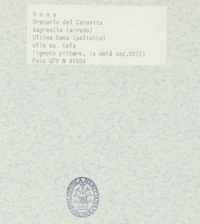 Rückseite von ICCD [https://www.deutsche-digitale-bibliothek.de/content/lizenzen/rv-ez/] Das letzte Abendmahl - , bh367220_recto. Foto.