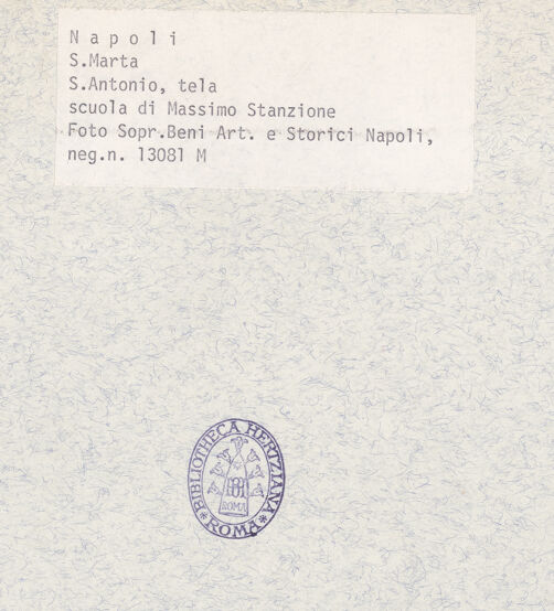 Rückseite von Sopr. BAS NA [https://www.deutsche-digitale-bibliothek.de/content/lizenzen/rv-ez/] Das Christuskind erscheint dem heiligen Antonius von Padua - Gesamtansicht, bh367431_recto. Foto.