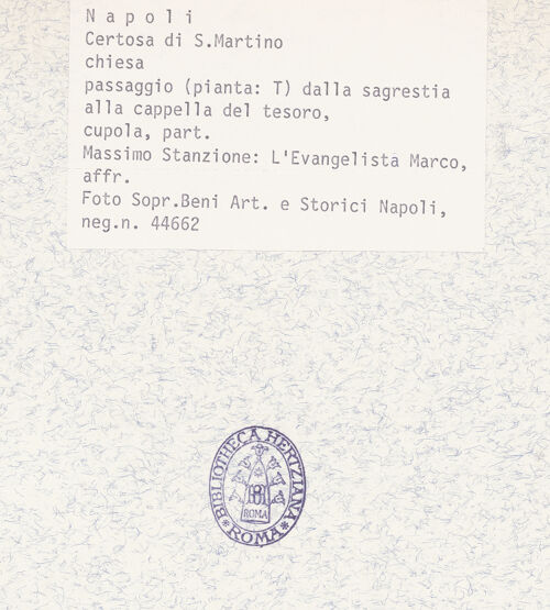 Rückseite von Sopr. BAS NA [https://www.deutsche-digitale-bibliothek.de/content/lizenzen/rv-ez/] Szenen des Alten und Neuen TestamentsMarkus der Evangelist - Gesamtansicht, bh367442_recto. Foto.