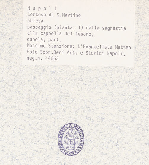 Rückseite von Sopr. BAS NA [https://www.deutsche-digitale-bibliothek.de/content/lizenzen/rv-ez/] Szenen des Alten und Neuen TestamentsMatthäus der Evangelist - Gesamtansicht, bh367444_recto. Foto.