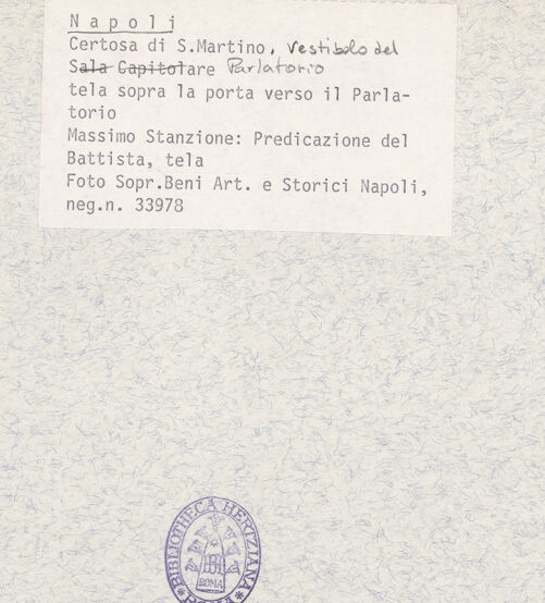 Rückseite von Sopr. BAS NA [https://www.deutsche-digitale-bibliothek.de/content/lizenzen/rv-ez/] Johannes der Täufer predigt - Gesamtansicht, bh367451_recto. Foto.