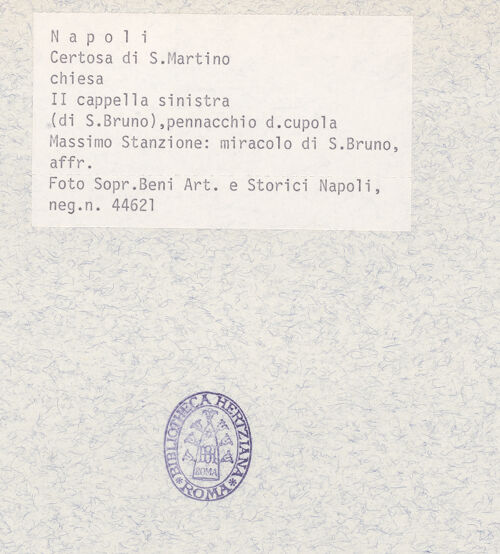 Rückseite von Sopr. BAS NA [https://www.deutsche-digitale-bibliothek.de/content/lizenzen/rv-ez/] Szenen aus dem Leben des heligen BrunoWunder des heiligen Bruno - Gesamtansicht, bh367454_recto. Foto.