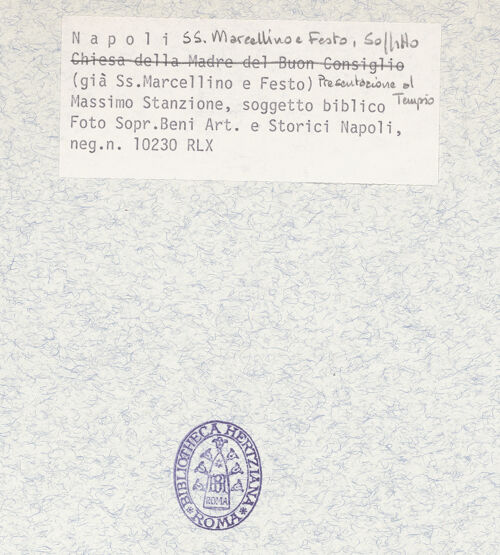 Rückseite von Sopr. BAS NA [https://www.deutsche-digitale-bibliothek.de/content/lizenzen/rv-ez/] Szenen aus dem MarienlebenDie Darbringung des Christuskindes im Tempel - Gesamtansicht, bh367472_recto. Foto.