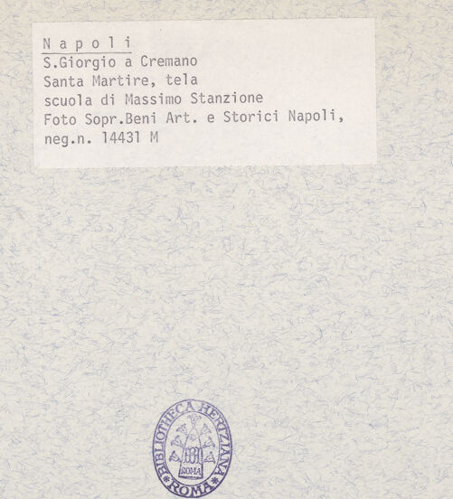 Rückseite von Sopr. BAS NA [https://www.deutsche-digitale-bibliothek.de/content/lizenzen/rv-ez/] Heilige Märtyrerin - Gesamtansicht, bh367473_recto. Foto.