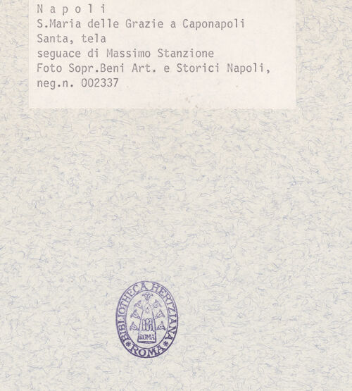 Rückseite von Sopr. BAS NA [https://www.deutsche-digitale-bibliothek.de/content/lizenzen/rv-ez/] Heilige? - Gesamtansicht, bh367474_recto. Foto.