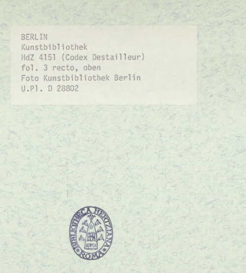 Rückseite von Bibliotheca Hertziana [https://www.deutsche-digitale-bibliothek.de/content/lizenzen/rv-ez/] Codex Destailleur DPortunus-Tempel: Seitenansicht und perspektivische Vorderansicht - , bh367987_recto. Foto.