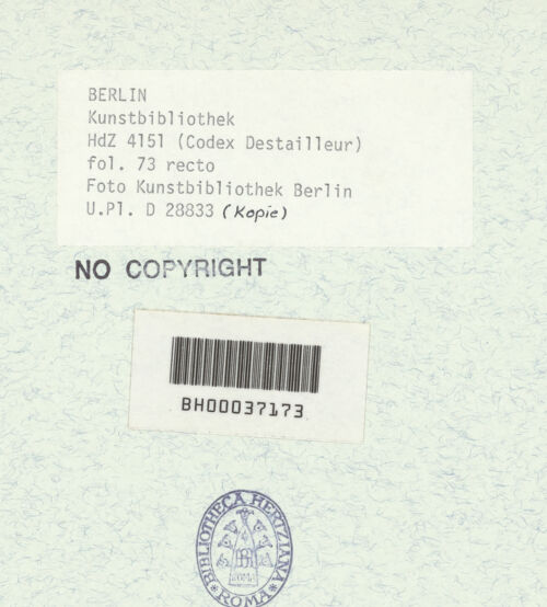 Rückseite von Bibliotheca Hertziana [https://www.deutsche-digitale-bibliothek.de/content/lizenzen/rv-ez/] Codex Destailleur DS. Costanza: Schnitt und Innenaufriss - Gesamtansicht, bh367992_recto. Foto.