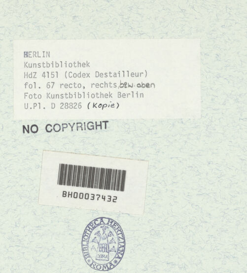 Rückseite von Bibliotheca Hertziana [https://www.deutsche-digitale-bibliothek.de/content/lizenzen/rv-ez/] Codex Destailleur DS. Urbano della Caffarella: Rekonstruktion der Tempelfront, Fassade des Tempels und Details - Oberes Teilblatt: Rekonstruktion der Tempelfront, bh367996_recto. Foto.