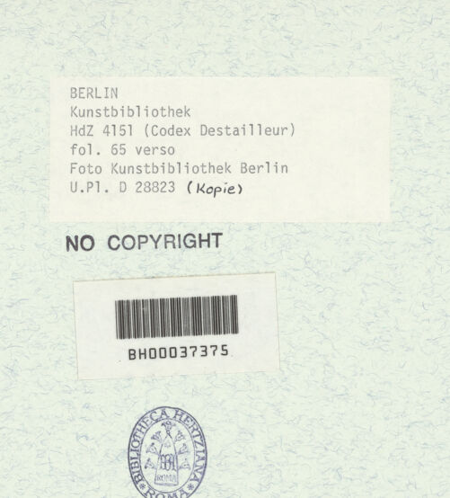 Rückseite von Bibliotheca Hertziana [https://www.deutsche-digitale-bibliothek.de/content/lizenzen/rv-ez/] Codex Destailleur DPorta Maggiore: Verteilung der Entlastungsbögen, Schnitt durch den oberen Bereich mit Wasserleitungen - , bh368002_recto. Foto.