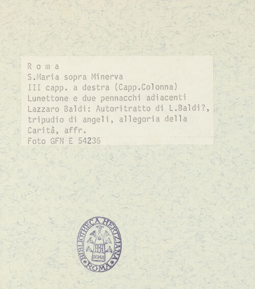 Rückseite von ICCD [https://www.deutsche-digitale-bibliothek.de/content/lizenzen/rv-ez/] Leben und Verherrlichung der Heiligen Rosa von LimaPuttenreigen mit Rosen und Liliengirlande - Gesamtansicht, bh368618_recto. Foto.