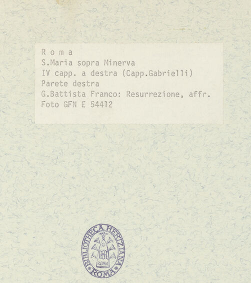 Rückseite von ICCD [https://www.deutsche-digitale-bibliothek.de/content/lizenzen/rv-ez/] Innendekoration: Szenen aus dem leben Christi, Evangelisten, Sibyllen und ProphetenWandbilder - Seitenwand: Auferstehung Christi, bh368624_recto. Foto.