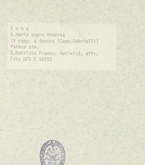 Rückseite von ICCD [https://www.deutsche-digitale-bibliothek.de/content/lizenzen/rv-ez/] Innendekoration: Szenen aus dem leben Christi, Evangelisten, Sibyllen und ProphetenWandbilder - Seitenwand: Geburt Christi, bh368633_recto. Foto.