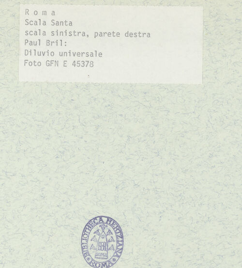 Rückseite von ICCD (GFN) [https://www.deutsche-digitale-bibliothek.de/content/lizenzen/rv-ez/] Szenen aus dem Alten TestamentSintflut - Gesamtansicht, bh369133_recto. Foto.