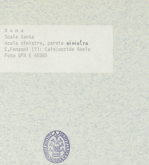 Rückseite von ICCD (GFN) [https://www.deutsche-digitale-bibliothek.de/content/lizenzen/rv-ez/] Szenen aus dem Alten TestamentBrudermord Kains an Abel - Gesamtansicht, bh369464_recto. Foto.