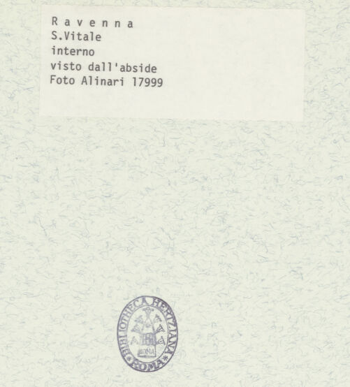 Rückseite von Alinari [https://www.deutsche-digitale-bibliothek.de/content/lizenzen/rv-ez/] San VitaleInnenraumPresbyterium und Apsis - Nordwand von Südosten, bh375987_recto. Foto.