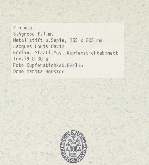 Rückseite von Kupferstichkabinett Berlin SMB-PK [https://www.deutsche-digitale-bibliothek.de/content/lizenzen/rv-ez/] Blick auf Sant'Agnese - , bh377780_recto. Foto.