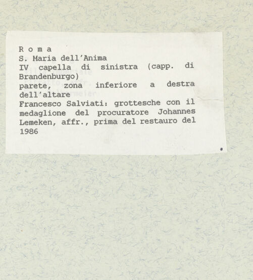 Rückseite von unbekannt [https://www.deutsche-digitale-bibliothek.de/content/lizenzen/rv-fz/] KapellenausmalungPorträt des Prokurators Johannes Lemeken - Detail: Portrait (Aufnahme vor der Restaurierung 1986), bh382041_recto. Foto.