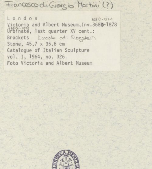 Rückseite von Victoria and Albert Museum [https://www.deutsche-digitale-bibliothek.de/content/lizenzen/rv-ez/] Kapitelle - zwei Kapitelle, bh384867_recto. Foto.