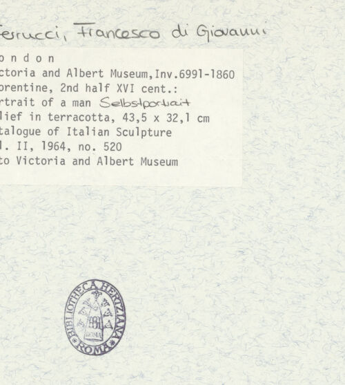 Rückseite von Victoria and Albert Museum [https://www.deutsche-digitale-bibliothek.de/content/lizenzen/rv-ez/] Selbstportrait - , bh385280_recto. Foto.