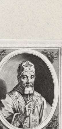 Rückseite von Biblioteca Apostolica Vaticana [http://creativecommons.org/publicdomain/mark/1.0/] Papst Urban VIII. - , bh386289. Foto.