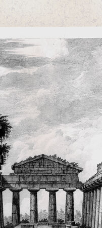 Rückseite von Gabinetto Nazionale delle Stampe [http://creativecommons.org/publicdomain/mark/1.0/] Taf. XXVIII (aus P. A. Paoli, "Rovine delle citta di Pesto ... ", Roma 1784) - , bh391153. Foto.