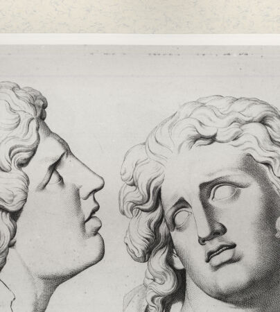 Rückseite von Istituto Nazionale per la Grafica [http://creativecommons.org/publicdomain/mark/1.0/] Giovanni Volpato - Raphael Morghen, "Principes du dessin...", Roma 1786Kopf des Alexander (Bl 4) - , bh391167. Foto.