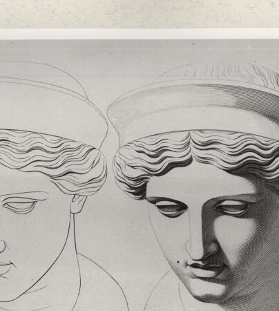 Rückseite von Istituto Nazionale per la Grafica [http://creativecommons.org/publicdomain/mark/1.0/] Giovanni Volpato - Raphael Morghen, "Principes du dessin...", Roma 1786Kopf des Juno Barberini (Bl 3) - , bh391168. Foto.