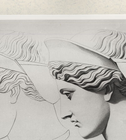 Rückseite von Istituto Nazionale per la Grafica [http://creativecommons.org/publicdomain/mark/1.0/] Giovanni Volpato - Raphael Morghen, "Principes du dessin...", Roma 1786Kopf der Juno Barberini im Profil (Bl 2) - , bh391169. Foto.